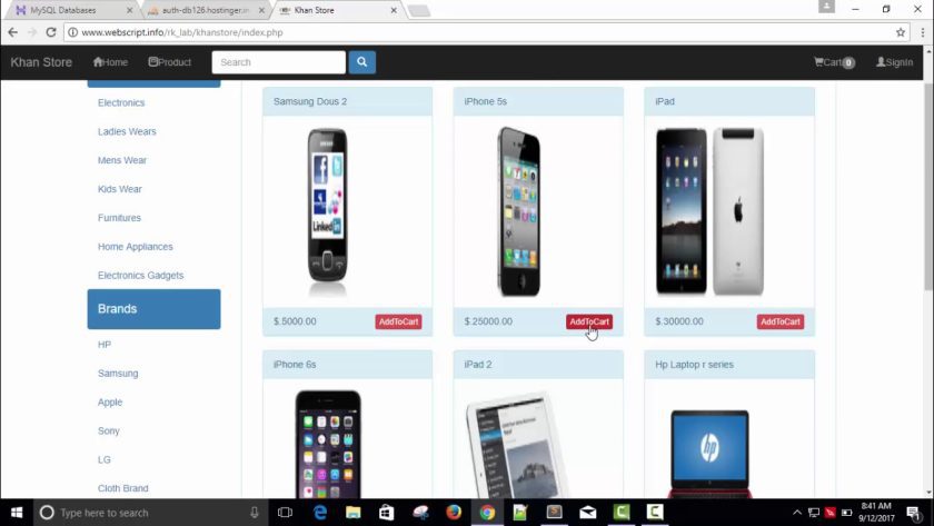 Working with Mini E-Commerce Store Database Project